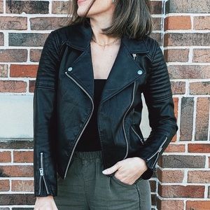 Faux Leather Topshop Moro Jacket